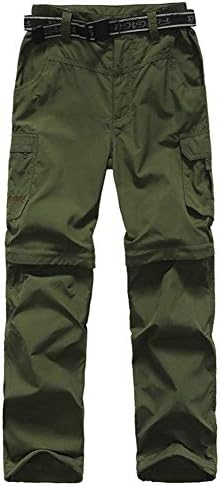 FLYGAGA Boy's Hiking Trousers Convertible Trousers Outdoor Trouser Zip Off Quick Dry Lightweight Children's Pants for Walking Trekking Climbing