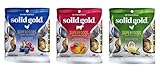Solid Gold Superfood Grain Free Chewy Dog Treats 3 Flavor Sampler Bundle, 1 each: Chicken Berries Ginger, Beef Mango Turmeric, Chicken Coconut Vanilla - 2 Ounces