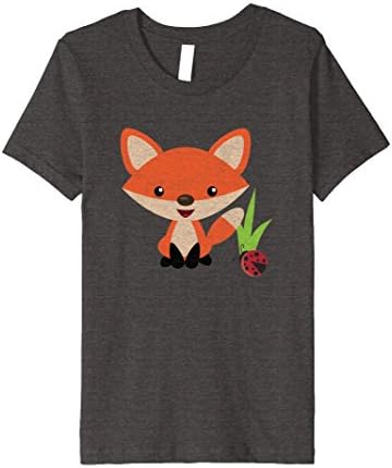 unisex-child Fox and Ladybug Girls Gift T-Shirt 8 Dark Heather