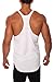 Mens Poly Stringer Tank Top by Pitbull in White, Medium
