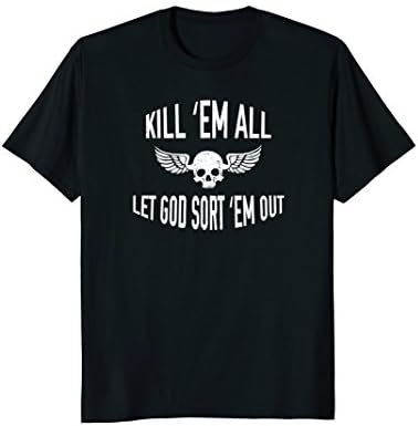 Mens Patriotic Apparel Kill Em All Let God Sort Em Out Small Black