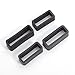 2x size 24mm black rubber silicone leather rubber replacement watch band strap loops keeper hoop buckle ratainer resin Men Women