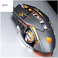 ZHM Computer Mouse Wired Machine Game Mouse Electric Competition Internet Cafe Mouse,Metalgray