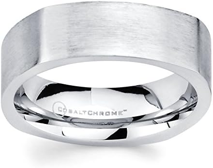 Men's 7MM Comfort Fit Cobalt Chrome Wedding Band Ring