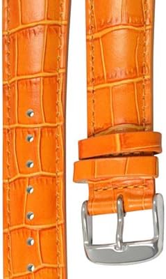 Dexclusive Croco Pattern Strap for Philip Stein Large Case 20mm - Orange