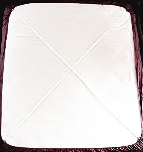 Adjustable Criss Cross Bed Sheet Holders Fasteners Grippers Clips Suspenders Straps (Pack of 2, in White, TYPE-B)