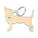 HOUSWEETY 1pc Stainless Steel Chihuahua Dog Pendant 3x2.9cm