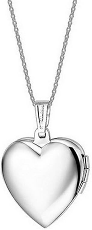 Dawn Davison Fashion Heart Shaped Memory Lockets Rose Gold Necklaces for Women for Men Gold Chain