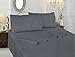 Utopia Bedding Premium 100% Cotton Bed Sheet Set 300 Thread Count - 4 Piece Bedding Set, 1 Flat Sheet, 1 Fitted Sheet and 2 Pillowcases (Queen, Grey)