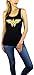 DC Comics Womens Wonder Woman Logo Tank Top (Wonder Woman Black, Small)