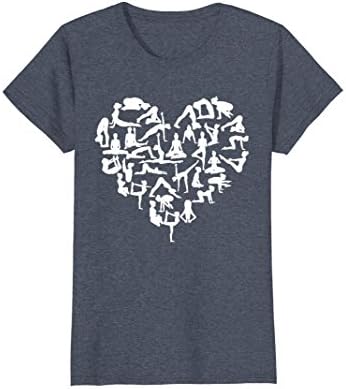 Womens Love Yoga T-Shirt Medium Heather Blue