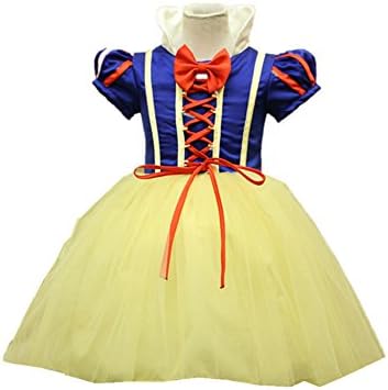VANGULL Princess Snow White Little Girl Infant Toddler Halloween Costume Dress Suit Set (130cm)