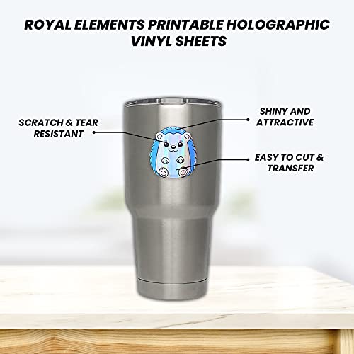 Royal Elements Printable Holographic Vinyl Sheets- Waterproof Vinyl ...