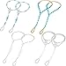 4 Pairs Beach Barefoot Sandals for Women Girls Foot Jewelry Starfish Pearls Turquoise Beaded Elastic