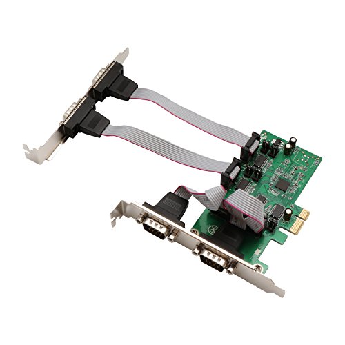 I/O Crest 4 Port PCI Express 1.0 x1 to Industrial DB9 COM RS232 Converter Adapter Controller for Desktop PC with Low Bracket RS-232 / RS-422 / RS-485 Asix99100 Chipset - Thumbnail 3
