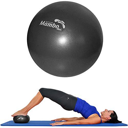 Mvs Ball 21-23 cm Soft + 2 Caps + Straw, Pilates Gymnastics Yoga Gym Soft OVER Ball - Black