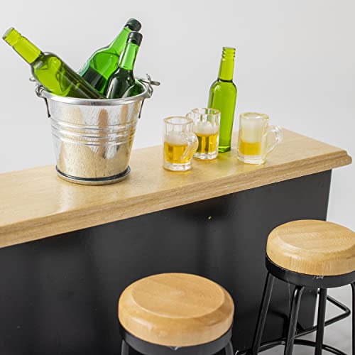 112 Miniature Beer Set Mini House Bar Red Wine Basket with Beers