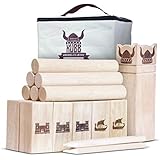 GoSports Regulation Size Kubb Viking Clash Toss Game Set for Kids & Adults