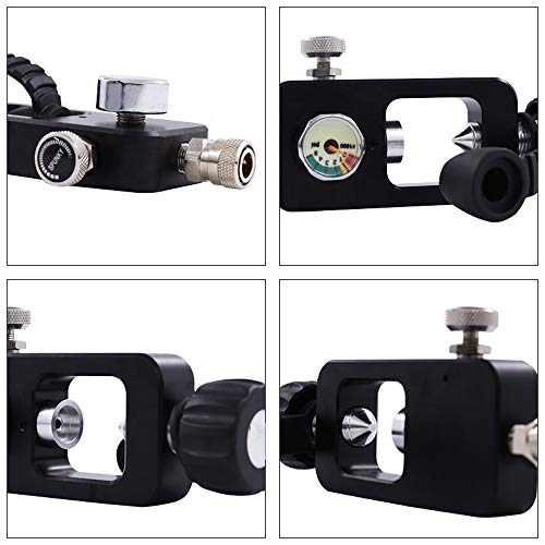 Adaptateur DIN M18x1,5 Pour Réservoir SCBA/PCP – Station De Remplissage Avec Double Manomètre, Résistance 3000-4500 PSI, Flexible 61 Cm à Raccord Rapide