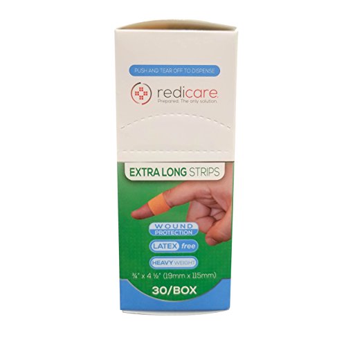 Extra Long Elastic Fabric Strips Latex Free Bandages in Dispenser Box for First aid cabinets - .75x4 - //coolthings.us