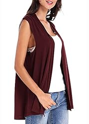 Women's Sleeveless Open Front Cardigan Vest Coat