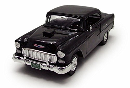 1955 Chevy Bel Air, Black - Motormax Custom Classics 79001 - 1/18 Scale Diecast Model Car