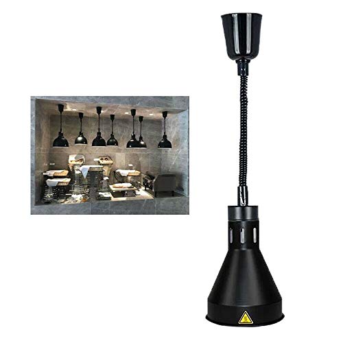 Food Warmer Lamp, 220V 250W Commercial Food Heat Lamp Warmer for Buffet Food Court Restaurant - Black (US Shipping) - Thumbnail 2