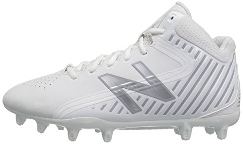 image for New Balance Men's Rush v1 Lacrosse Speed Lacrosse Shoe, White/Silver, 