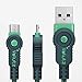 [2-Pack, 1ft] Volutz Nylon Braided, Short Micro USB Cable, Cell Phone Charger for Bluetooth devices, PS4 Controller, Samsung Charge Cable, S7/S6, Huawei, HTC, Sony and More (ArmorCord / Color-Coded)