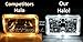Octane Lighting 4X6 White Led Halo Angel Eye Halogen Headlight Headlamp Bulbs Crystal Clear Set
