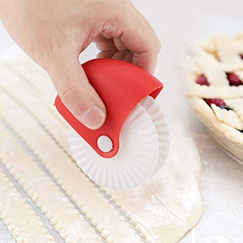 TOPINCN Dough Cutter, Pasta Maker Manual Noodle Lattice Cutter Roller Pastry Cutting Wheel/Crimping Wheel Multi-Purpose(Cutting Wheel)