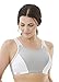 Glamorise Women's Double-Layer Custom-Control Sport Bra, White Grey, 42DD