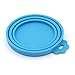 Super Design 3PCS Can Covers Scoop Packaging,BPA Free Silicone Can Cover for Multiple Sizes with Melamine Food Scoop,for Dog and Cat, Small Scoop, Blue
