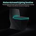 KINGSO LED Toilet Light Sensor Motion Activated Glow Toilet Bowl Light Up Sensing Toilet Seat Night light Inside Bathroom Washroom 8 Color