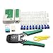 Network Tool Kit, FUNRUI 7 in 1 Professional Ethernet Network LAN Kit RJ11 RJ45 Cat5e Cat6 Cat7 Wire Cable Tester Crimping Tool Crimper, 50pcs RJ45 Coupler Joiners, Internet Coupler (65pcs Set)