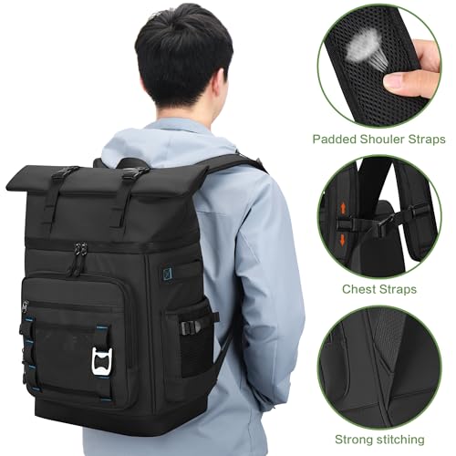 YOUNGOA Mochila Nevera Isotermica a Prueba de Fugas, Expandible Impermeable Mochila Termica Grande Thremal Bolsa Picnic para Hombre y Mujer