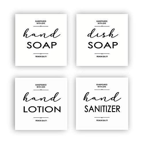Minimalist Hand Soap Labels, Modern dish soap, Hand lotion stickers