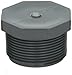 GF Piping Systems PVC Pipe Fitting, Plug, Schedule 80, Gray, 1/2