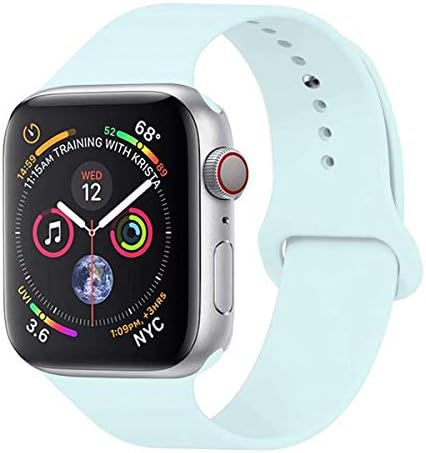 GIPENG For Apple Watch Strap 38mm 40mm 42mm 44mm, Soft Silicone Classic Sport Replacement Watch Band for iWatch Series 4, Series 3, Series 2, Series 1, Size S/M, M/L