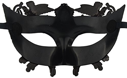 KEFAN Greek Roman Masquerade Mask for Men Venetian Mardi Gras Halloween Wedding Ball Mask (Silver Black) - Thumbnail 6
