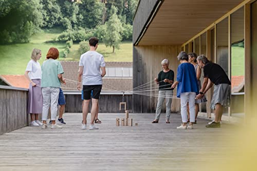 waelderspielzeug La Tour Froebel – Team Game for Adults and Children from 8 Years – The Original Local Beech Wood – Multicoloured or Nature