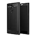 Sony Xperia L2 Phone Case, MoKo Soft Lightweight TPU Bumper Cover Carbon Fiber Design Anti-Scratch Slim Back Panel Shock Aborsption Cellphone Shell For Sony Xperia L2 5.5 Inch, Black