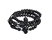 Wraps Wearable Braided Wristband Headphone Earbuds, Natural Ebony (WRAPSWBLK-V15M)