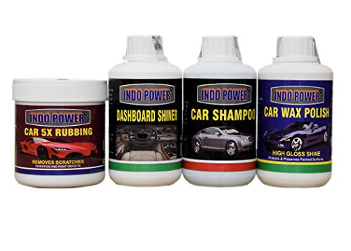 INDOPOWER KG558-DASHBOARD Shiner 250ml.+ CAR 5X RUBBING Polish 250ml.+ CAR Wax Polish 250ml.+ CAR Shampoo 250ml.