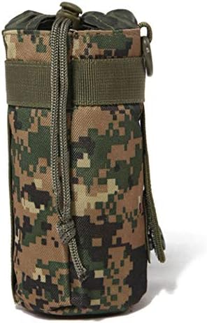 Cozyroom Handbag for Men Women, Military Tactical Outdoor Sport Water Bottle Holder Kettle Pouch Bag Case Pack Nylon Purse Carrier for Camping Hiking Running Hunting