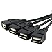 Black 4-Port High Speed USB 2.0 Hub