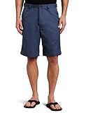 Haggar Men's Cool 18 Gabardine Hidden Expandable Waist Plain Front Short,Cadet Blue,40
