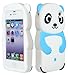 Bastex Cute Silicone Character Case for Apple iPhone 4, 4s - Baby Blue, Black, White Panda Bear