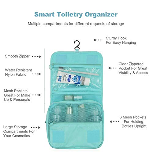 Toiletry Bag Multifunction Hanging Cosmetic Makeup Organizer - Joyphy Portable Travel Pouch Waterproof with Hook for Men and Women