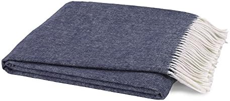 Lands Downunder Herringbone Indigo Throw